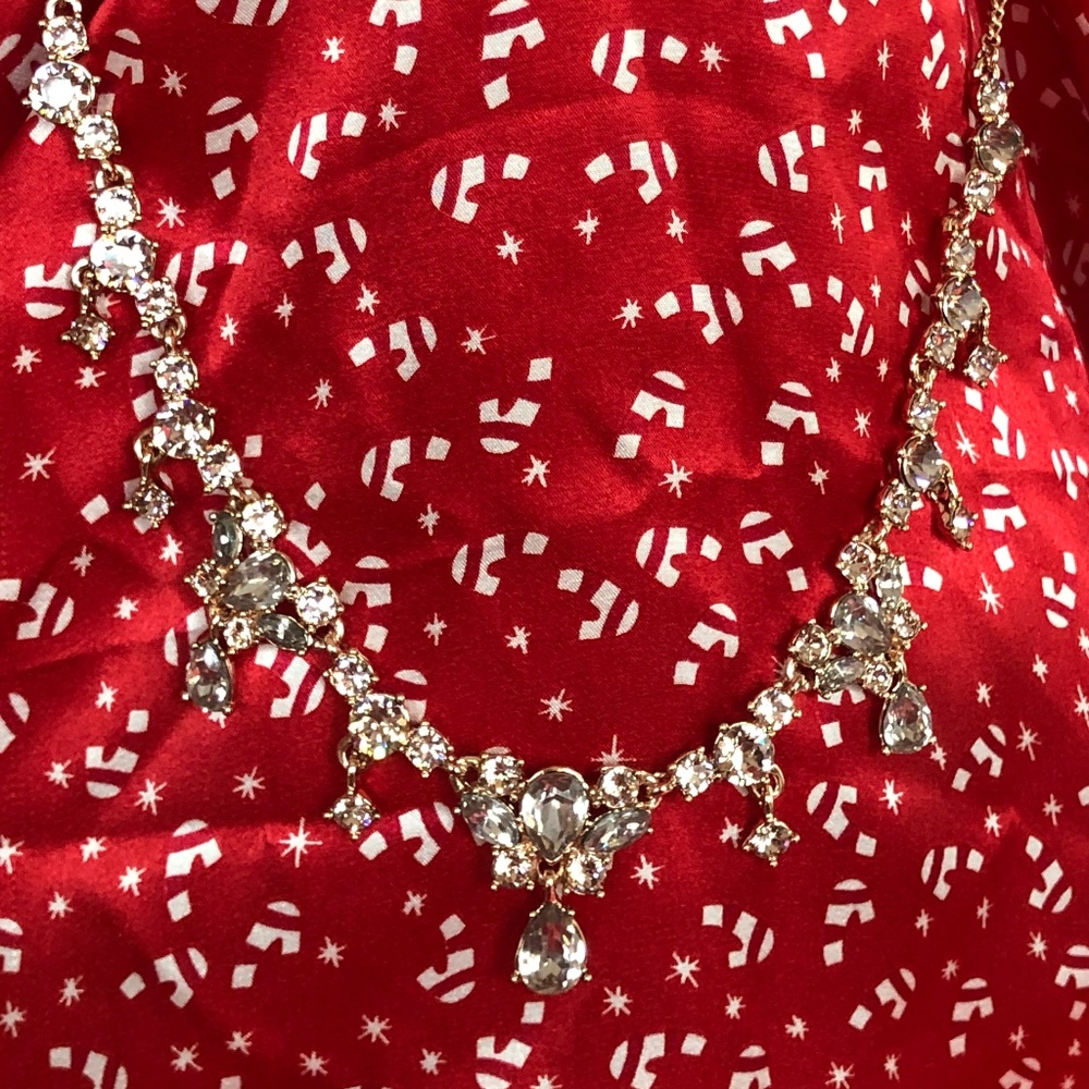 Givenchy Rhinestone Rose Gold tone Necklace - Picture 3 of 5
